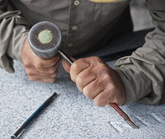 Marbrerie funéraire à Chaux