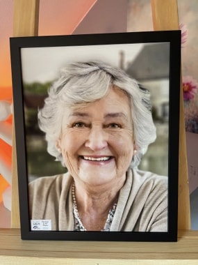 Portrait souvenir sur fond initial