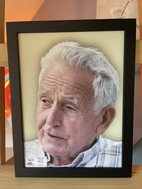 Portrait souvenir sur fond écru